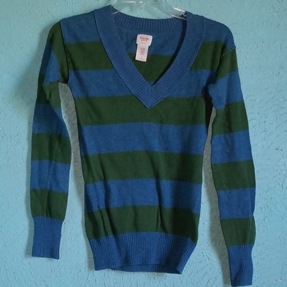 Mossimo Supply Co Sweater Top Green V Neck WOMEN'S Large WOMAN'S - Picture 3 of 6